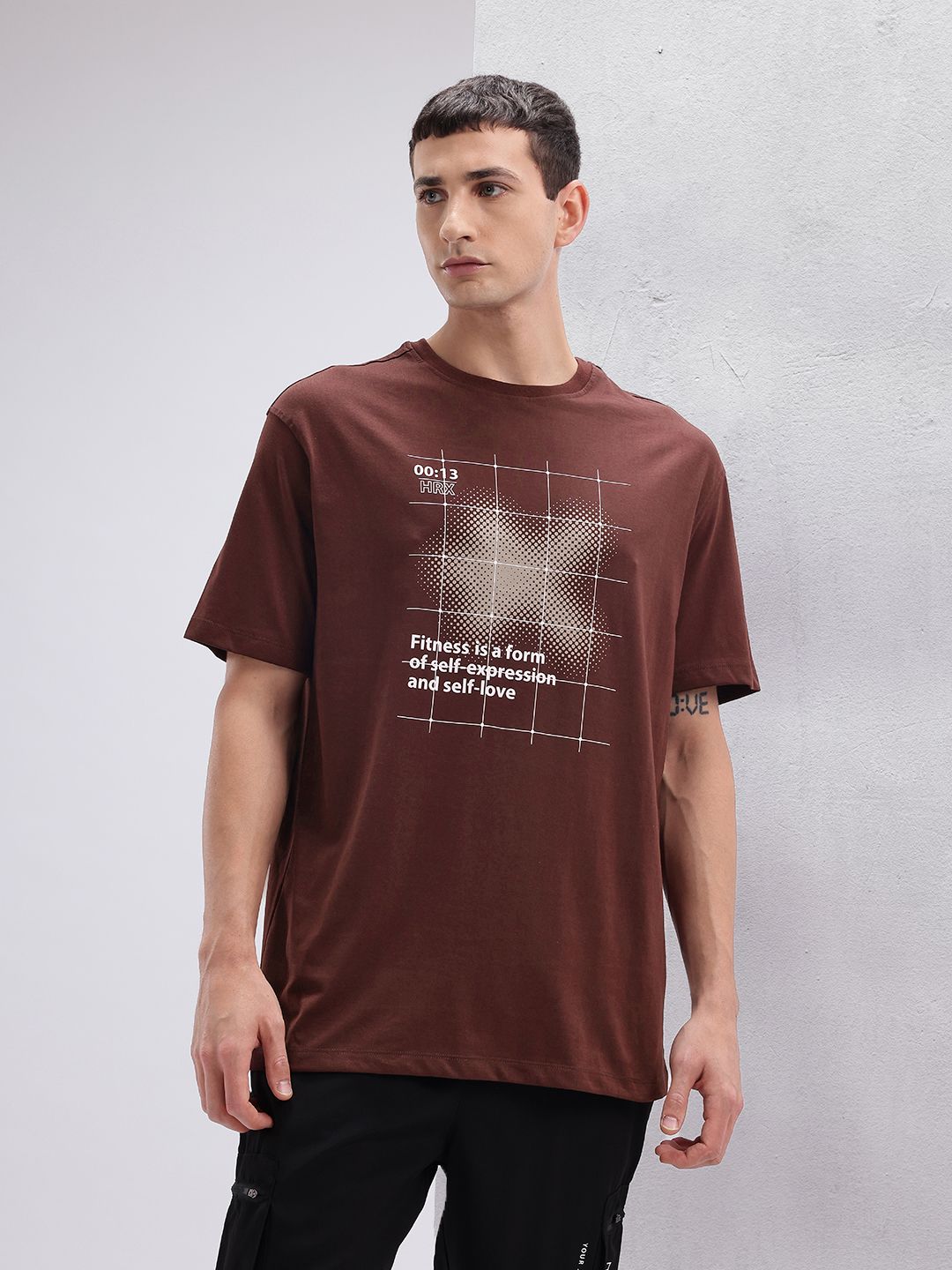 HRX by Hrithik Roshan Printed Training Relaxed T-shirt