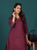 Varanga Women Embroidered Regular Thread Work Kurta with Trousers