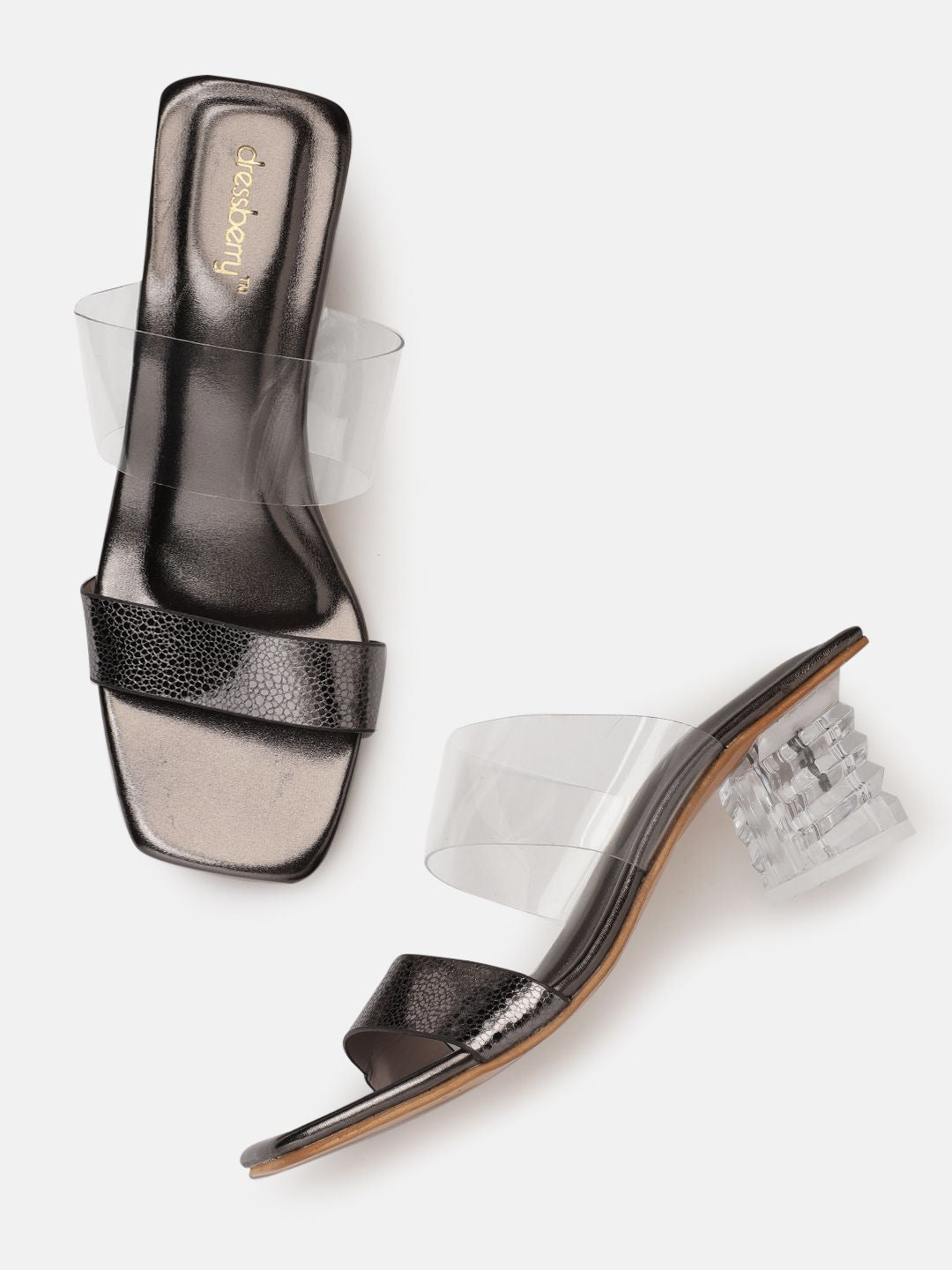 DressBerry Open Toe Block Heel
