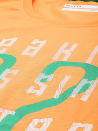 SPYKAR Typography Printed Pure Cotton Slim Fit T-shirt