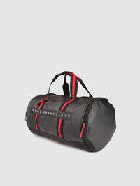 Gear Unisex Black Solid Clubsport Duffel Bag with Brand Logo Print Detail