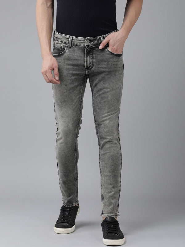 SPYKAR Men Super Skinny Fit Low-Rise Heavy Fade Stretchable Jeans