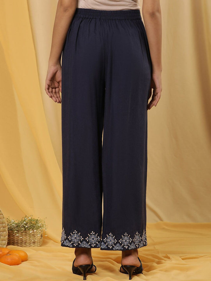 W Women Mid-Rise Parallel Ethnic Trousers