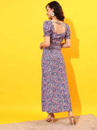 STREET 9 Floral Crepe A-line Dress