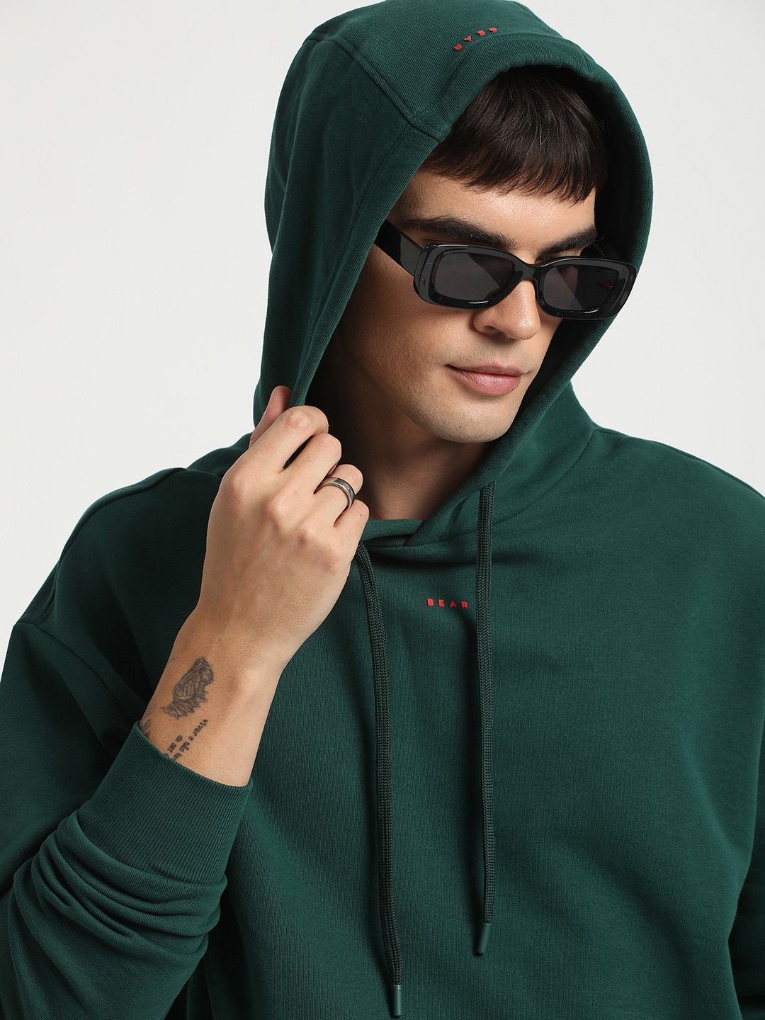 THE BEAR HOUSE Hooded Pure Cotton Pullover Sweatshirt
