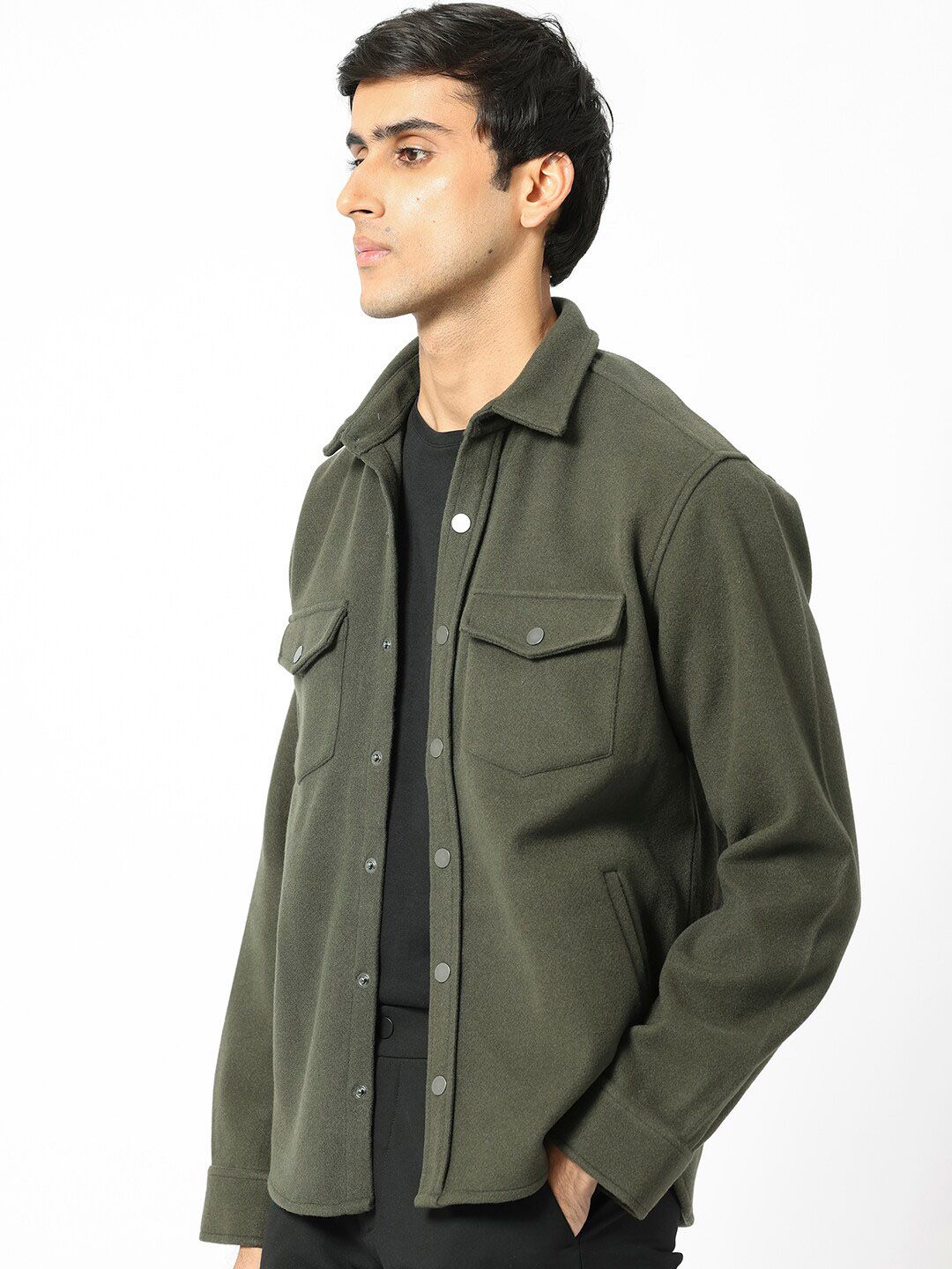 RARE RABBIT Men Cason Tailored Fit Spread Collar Jacket