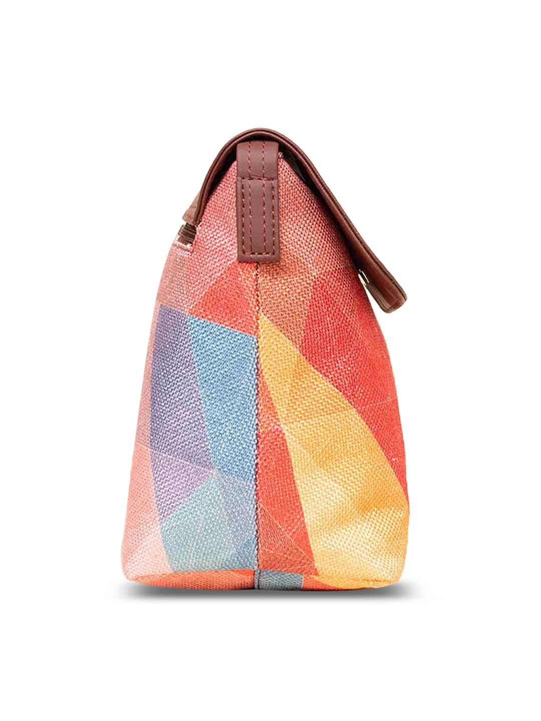 ZOUK Printed Structured Sling Bag