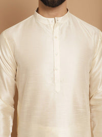 Anouk Men Regular Dupion Silk Kurta With Churidar