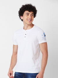 SPYKAR Henley Neck Slim Fit Cotton T-shirt