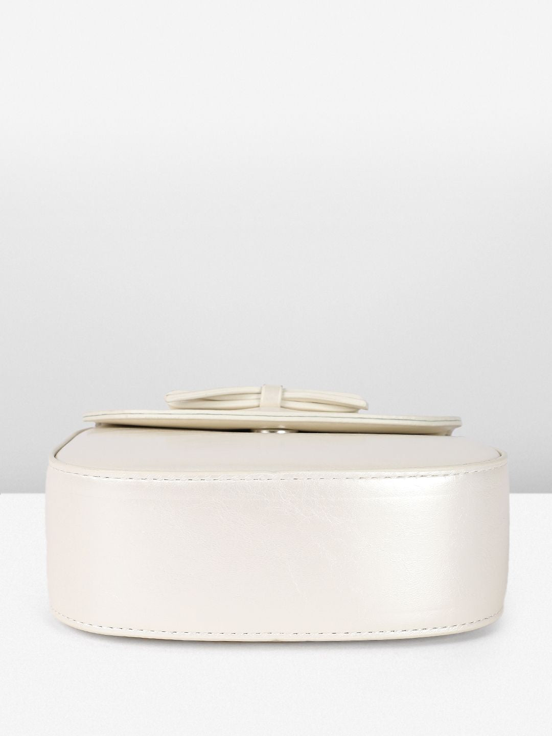 DressBerry Textured Structured Sling Bag with Bow Detail