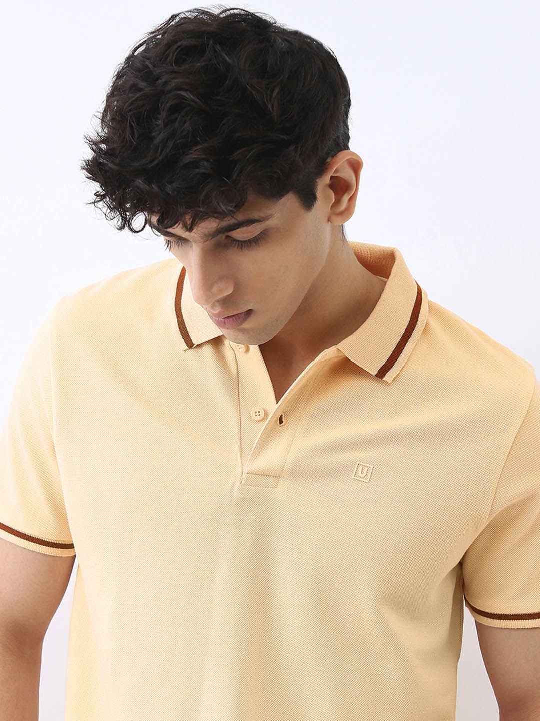 Urbano Fashion Men Solid Regular Fit Half Sleeve Cotton Polo T-Shirt