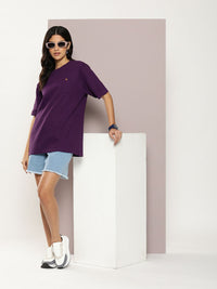 DILLINGER Women Pure Cotton  Oversized T-shirt