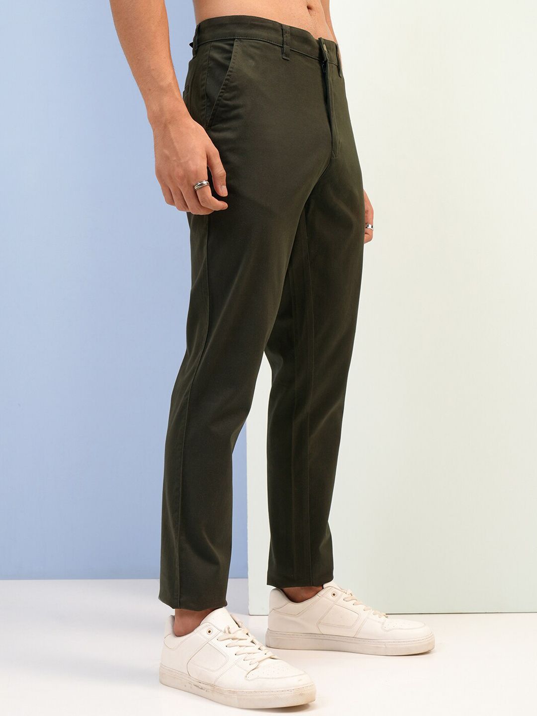 HIGHLANDER Men Soft Feel Twill Chino Trousers
