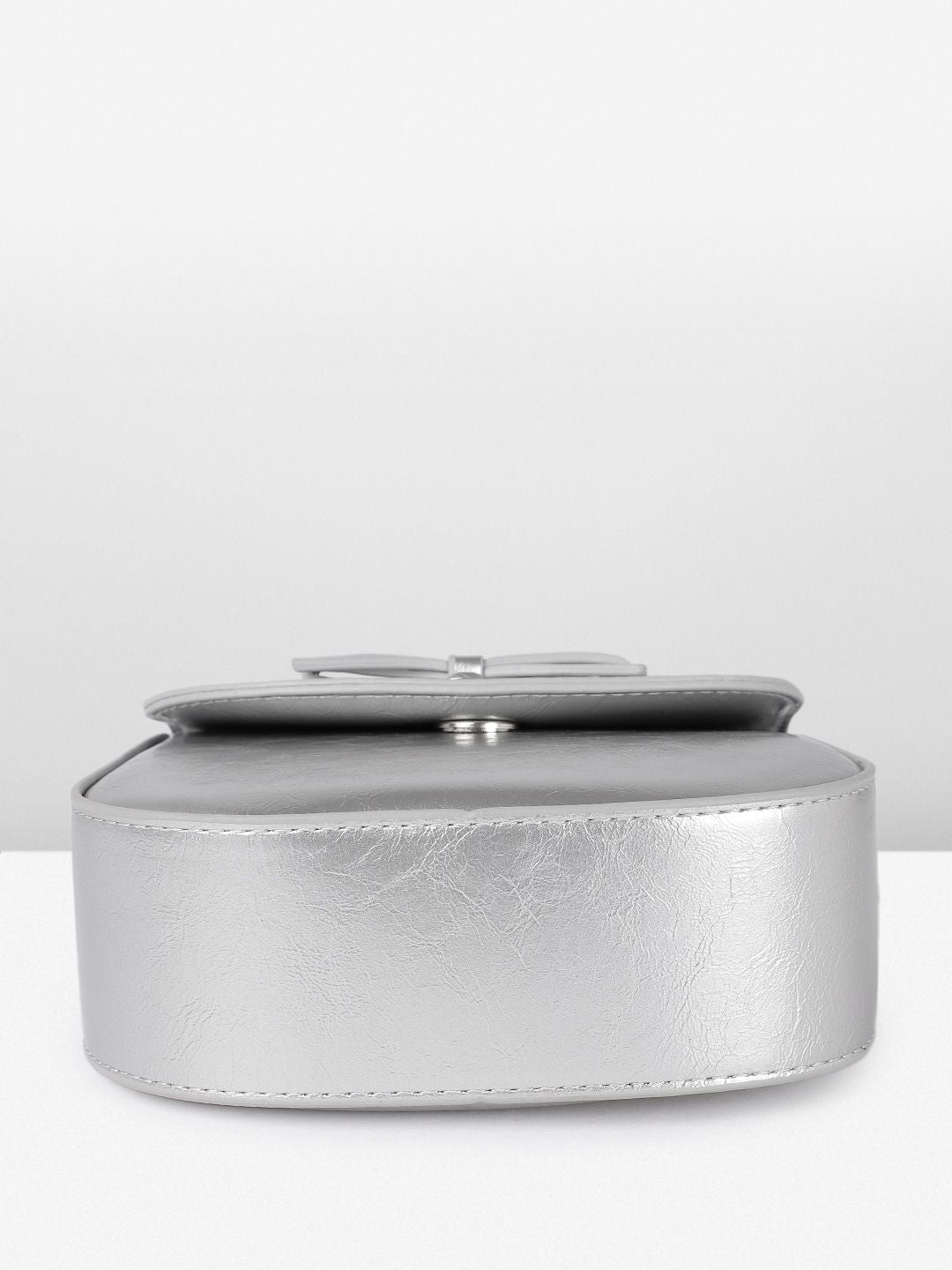 DressBerry Textured Structured Sling Bag with Bow Detail