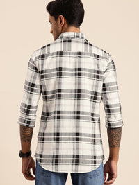 Being Human Pure Cotton Slim Fit Checked Casual Shirt