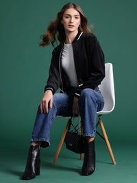 DressBerry Crop Bomber Jacket