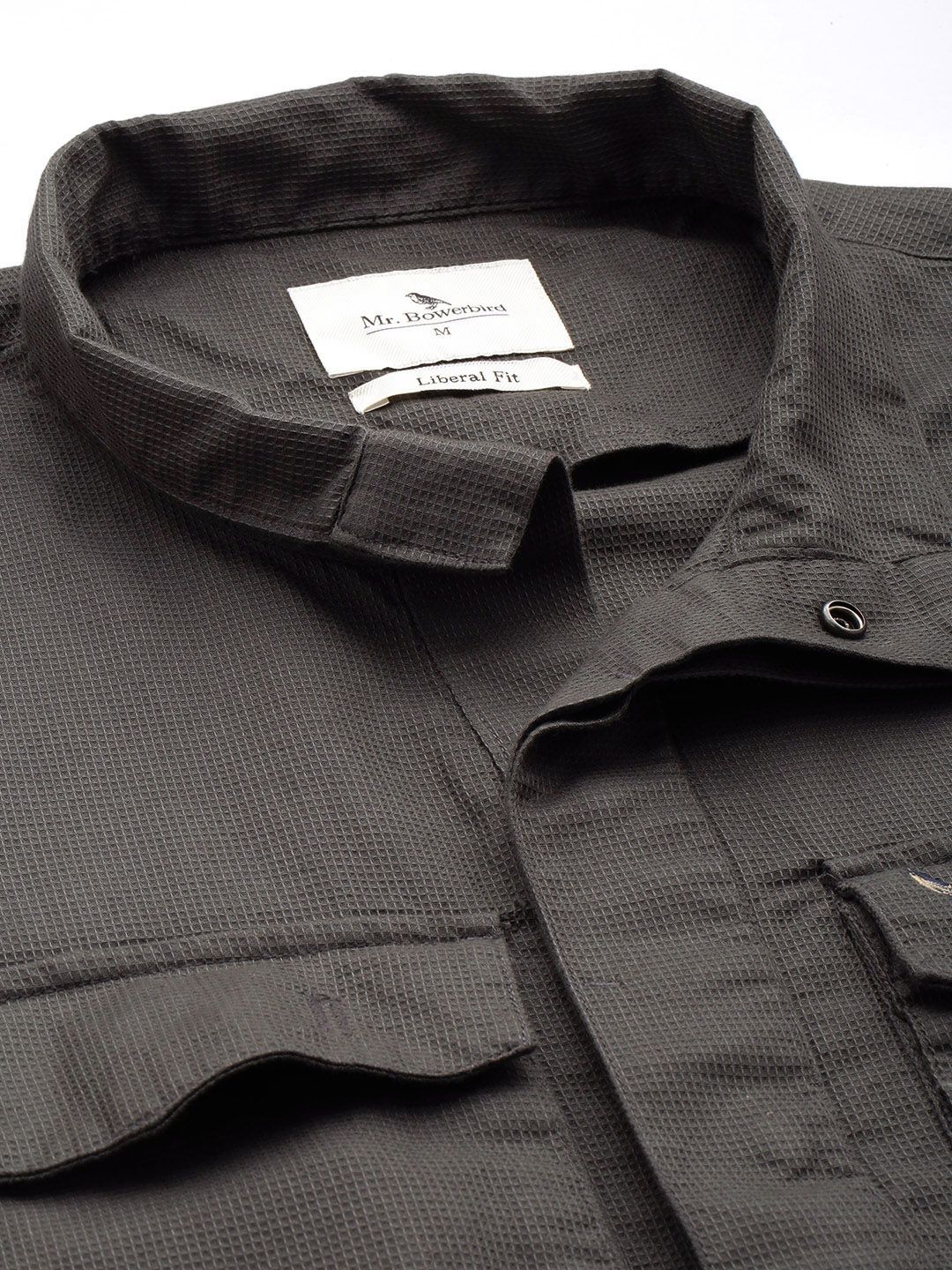 Mr Bowerbird Liberal Fit Self Checked Pure Cotton Casual Shirt