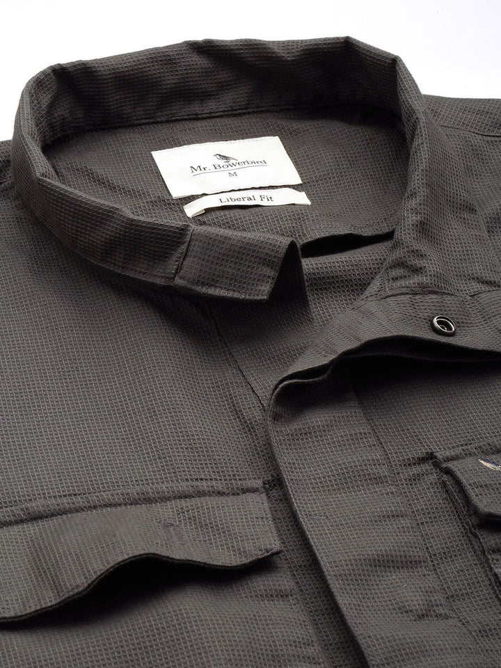 Mr Bowerbird Liberal Fit Self Checked Pure Cotton Casual Shirt