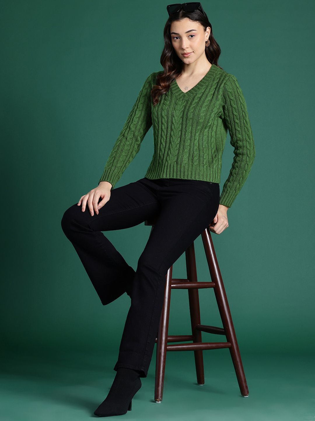 DressBerry Cable Knit Pullover