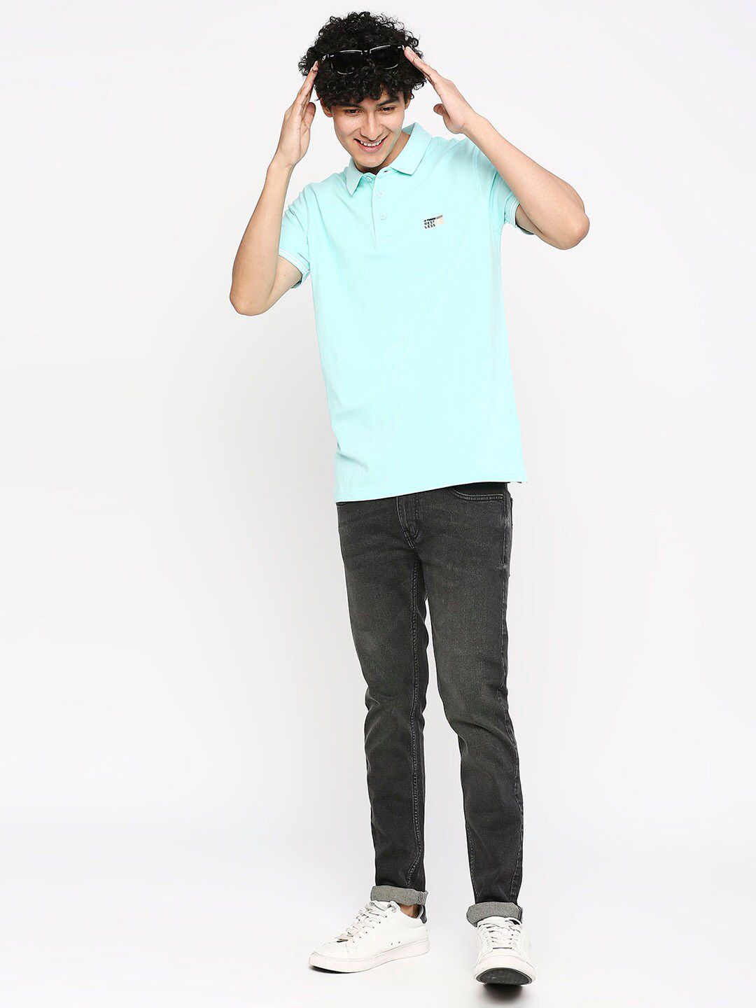 SPYKAR Polo Collar Slim Fit Cotton T-shirt