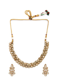 Rubans 22K Kundan Kundan Berat Kundan Diletakkan dengan Anting-anting Berbentuk Tearing