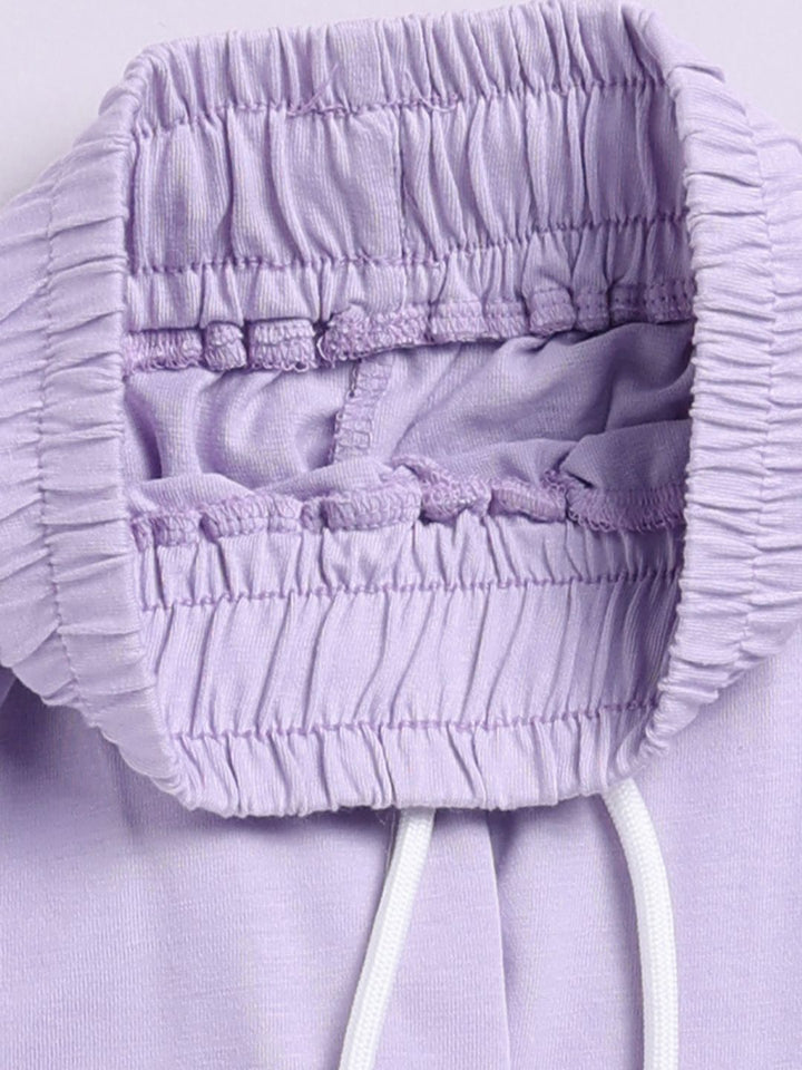 Happy Faces Girls Pure Cotton Barbie Printed T-shirt with Joggers