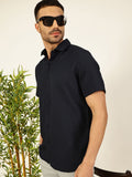 Thomas Scott Men Premium Spread Collar Textured Casual Shirt