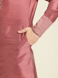 House of Pataudi Men Yoke Design Angrakha Jashn Kurta