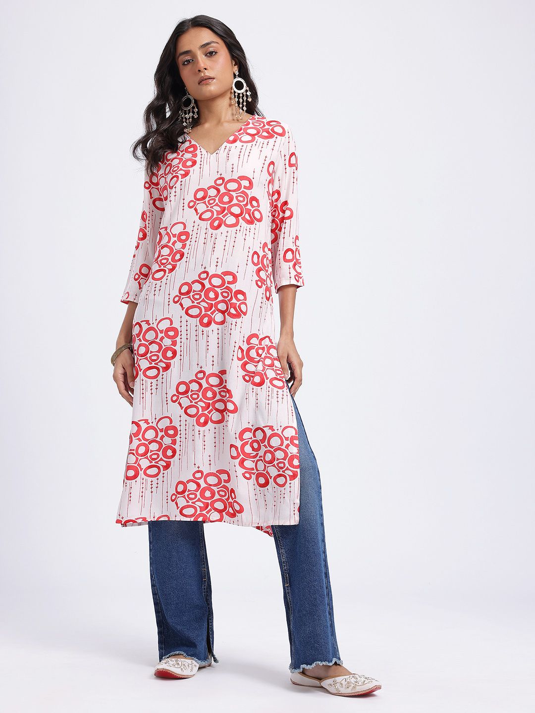 Anouk Printed Straight Kurta