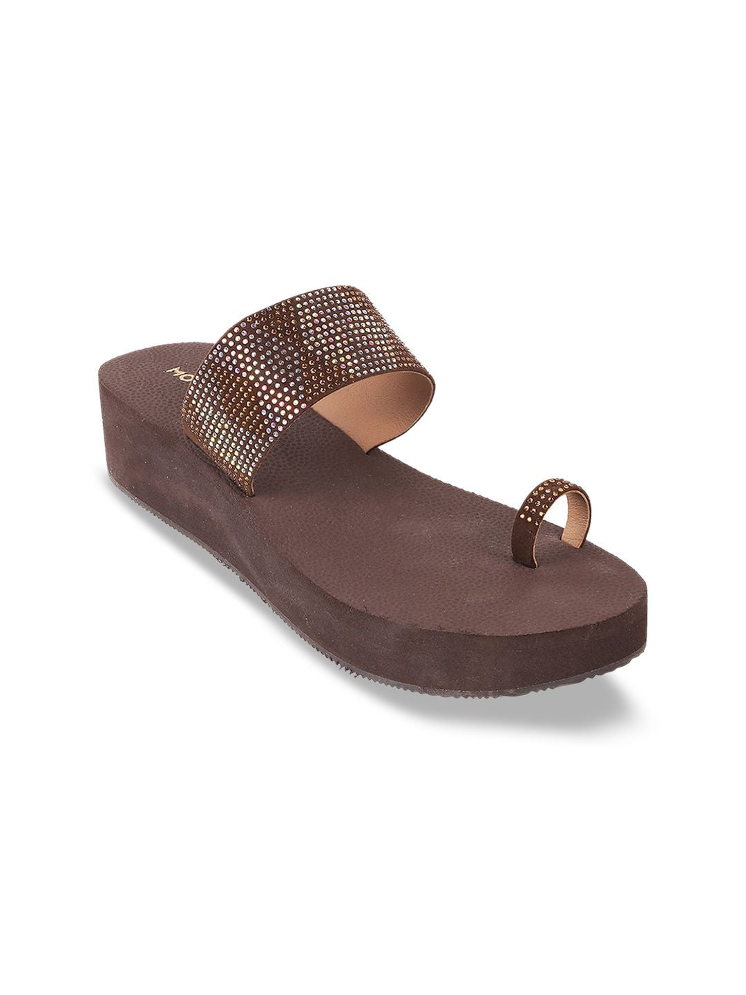 Mochi Embellished One Toe Flatform Heels