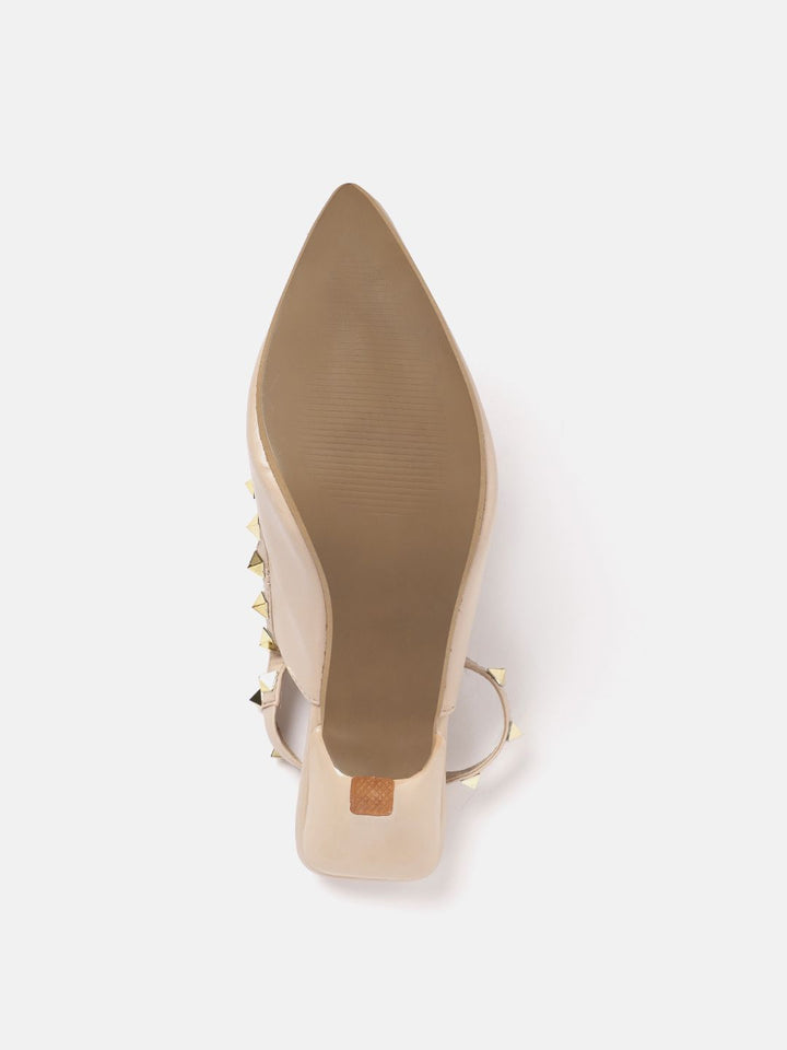 Lino Perros Party Metallic Studded Slim Heeled Pumps