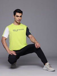HRX by Hrithik Roshan Typography Printed Colourblocked T-Shirt