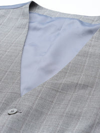 Raymond Checked Contemporary Fit Notched Lapel 3-Piece Suit