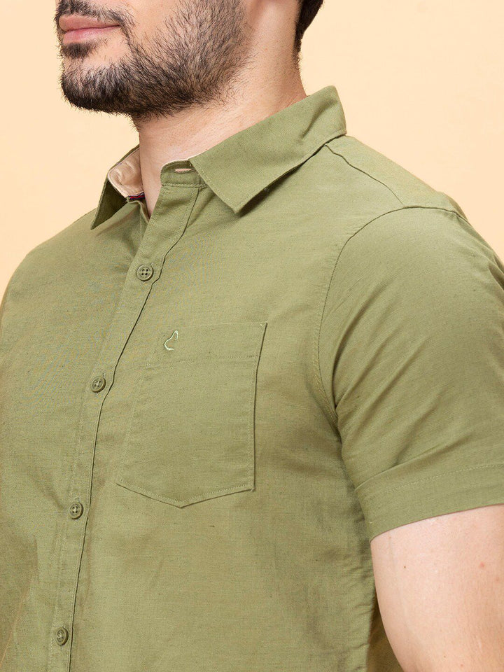 Being Human Slim Fit Spread Collar Short Sleeves Casual Shirt