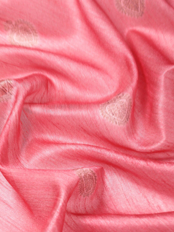 Saree mall Pink & Maroon Bagh Silk Blend Bagh Sarees