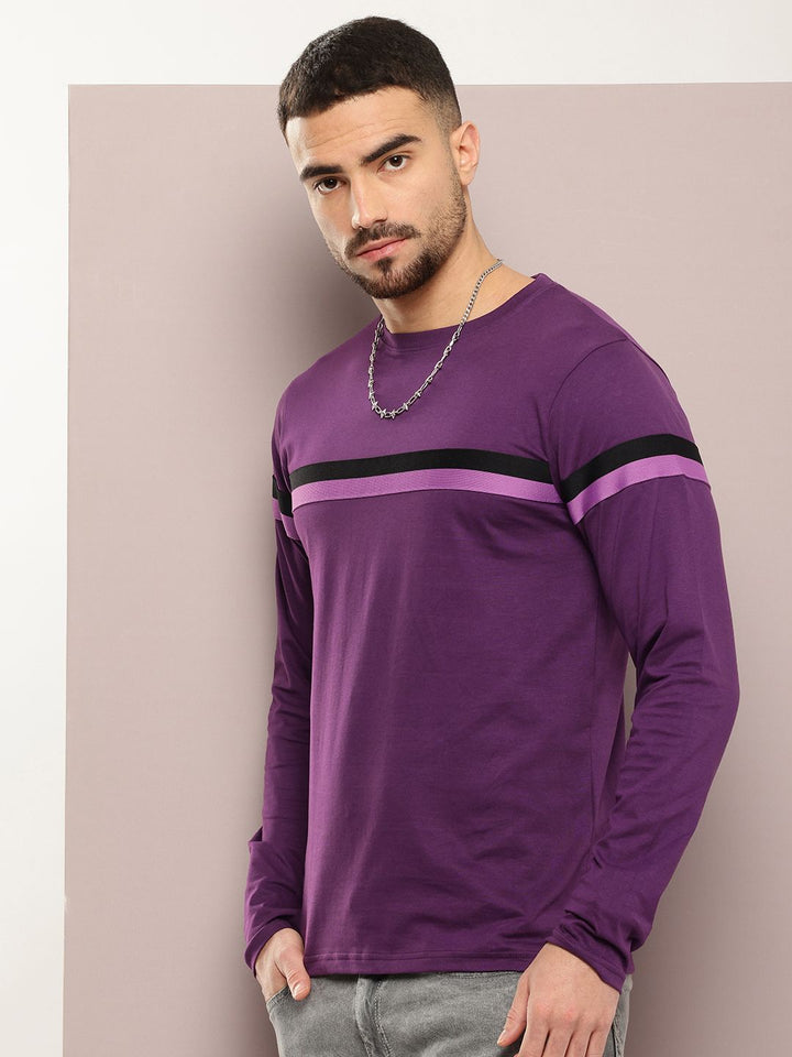 DILLINGER Men Striped Pure Cotton T-shirt