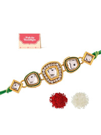 Voylla Kundan Studded Thread Rakhi