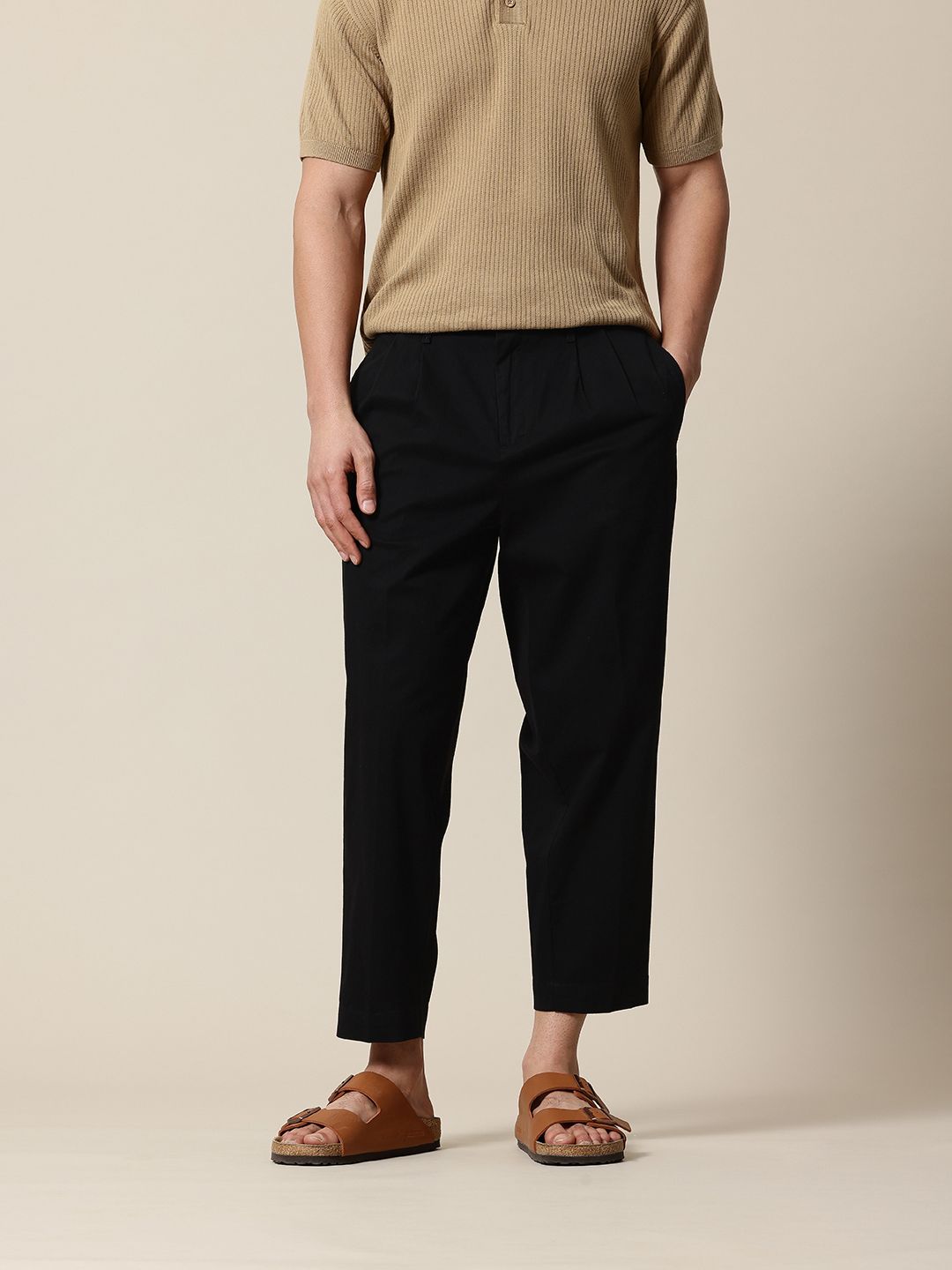 Mr Bowerbird Men Oversized Fit Pleated Korean Trousers