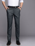 Raymond Men Self Design Textured Slim Fit Formal Trousers