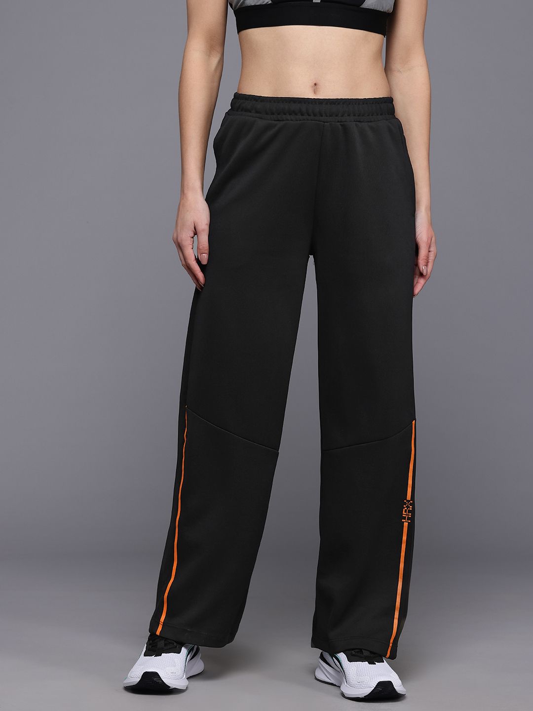 HRX oleh Hrithik Roshan Wanita Side Stripe Detail Mid-Rise Fit Latihan Latihan Latihan