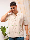 The Indian Garage Co Men Relaxed Fit Embroidery Resortwear Shirt
