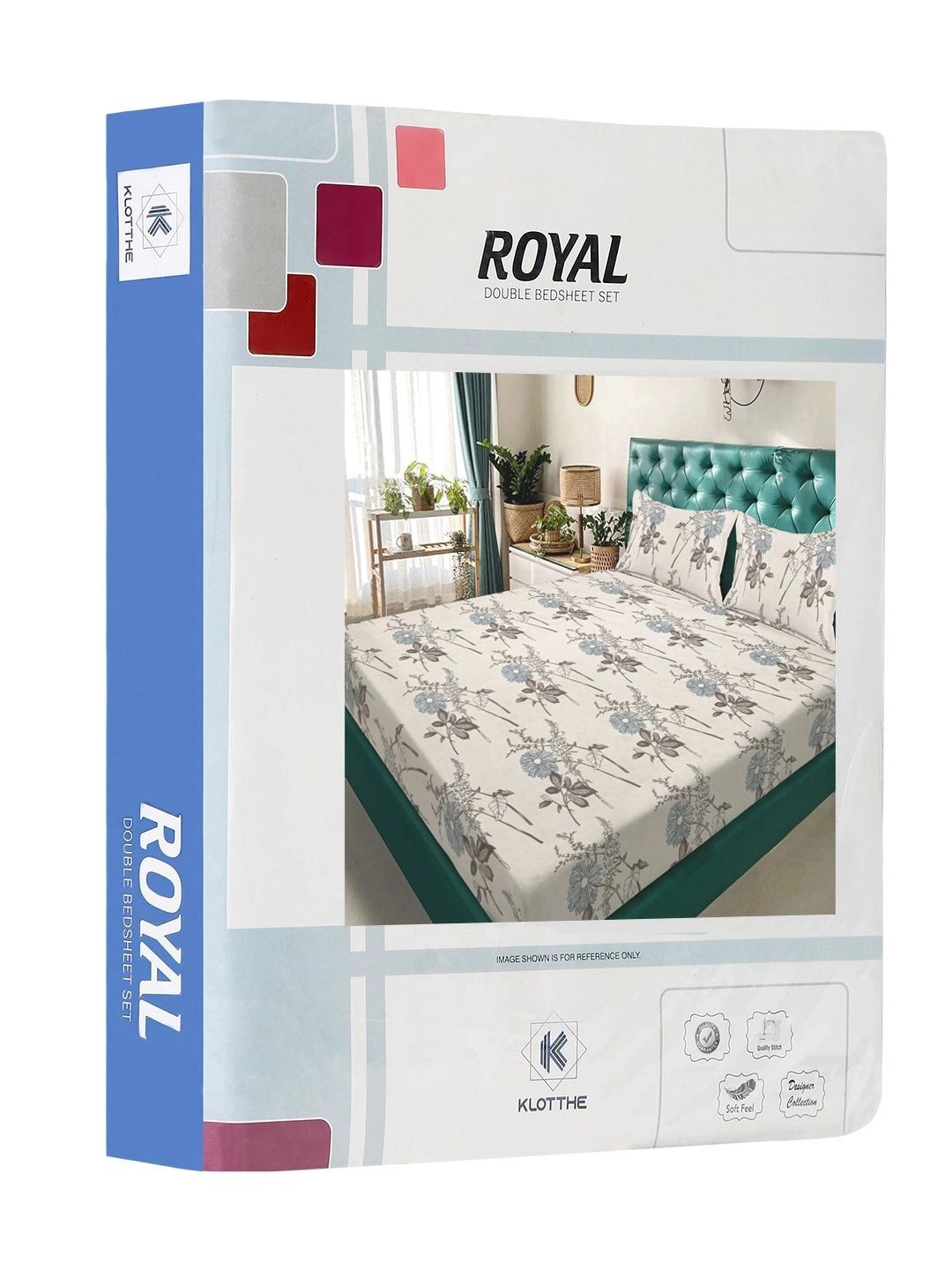 Moda Rapido X KLOTTHE Cream-Coloured Floral 300 TC King Bedsheet with 2 Pillow Covers