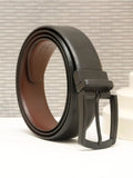 Teakwood Leathers Men Textured Leather Reversible Formal Belt
