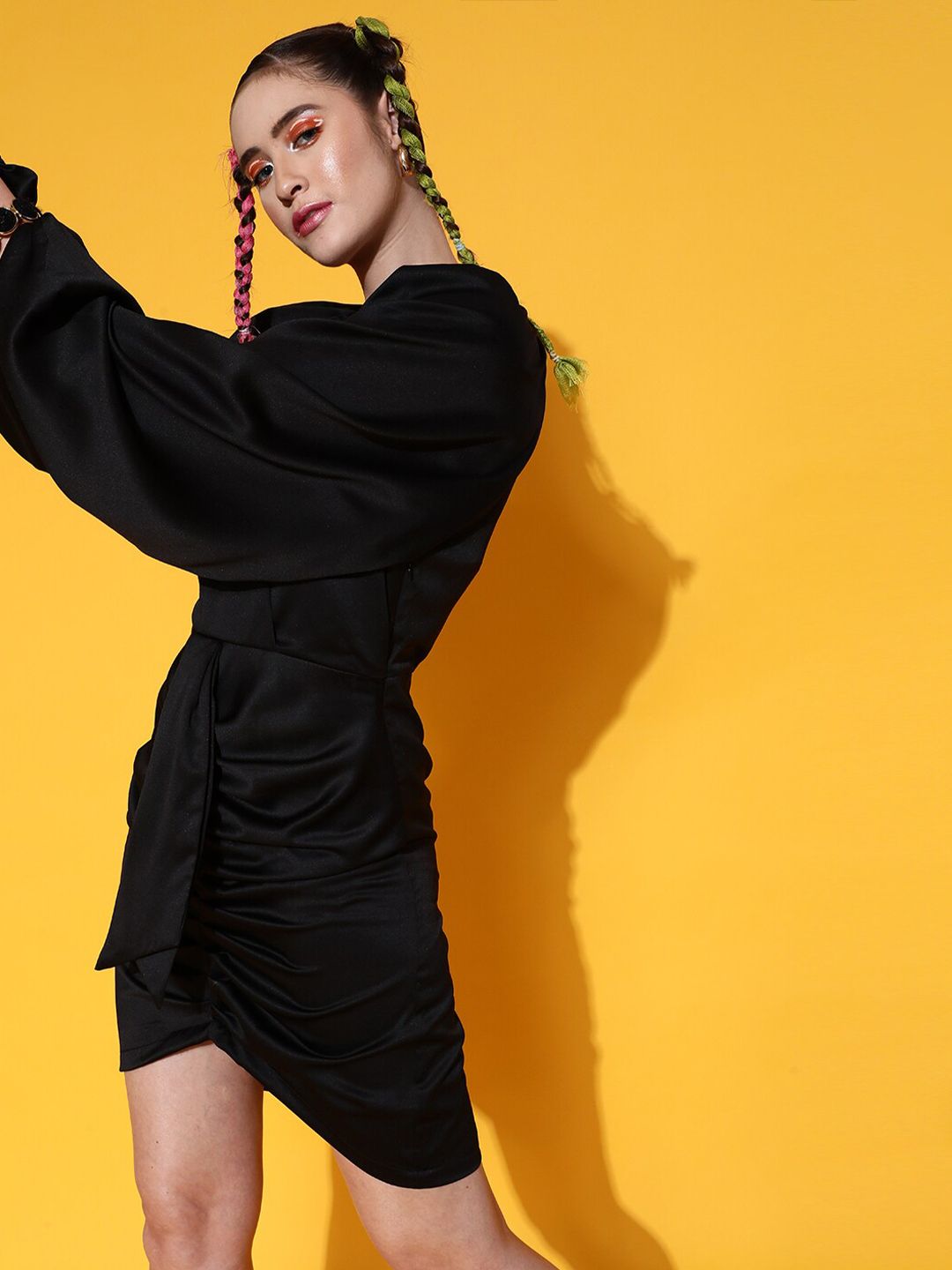 STREET 9 Women Stunning Black Solid Dress