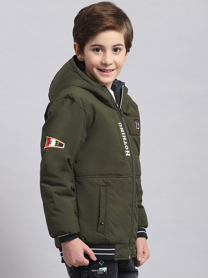 Monte Carlo Boys Typography Printed Lightweight Padded Jacket