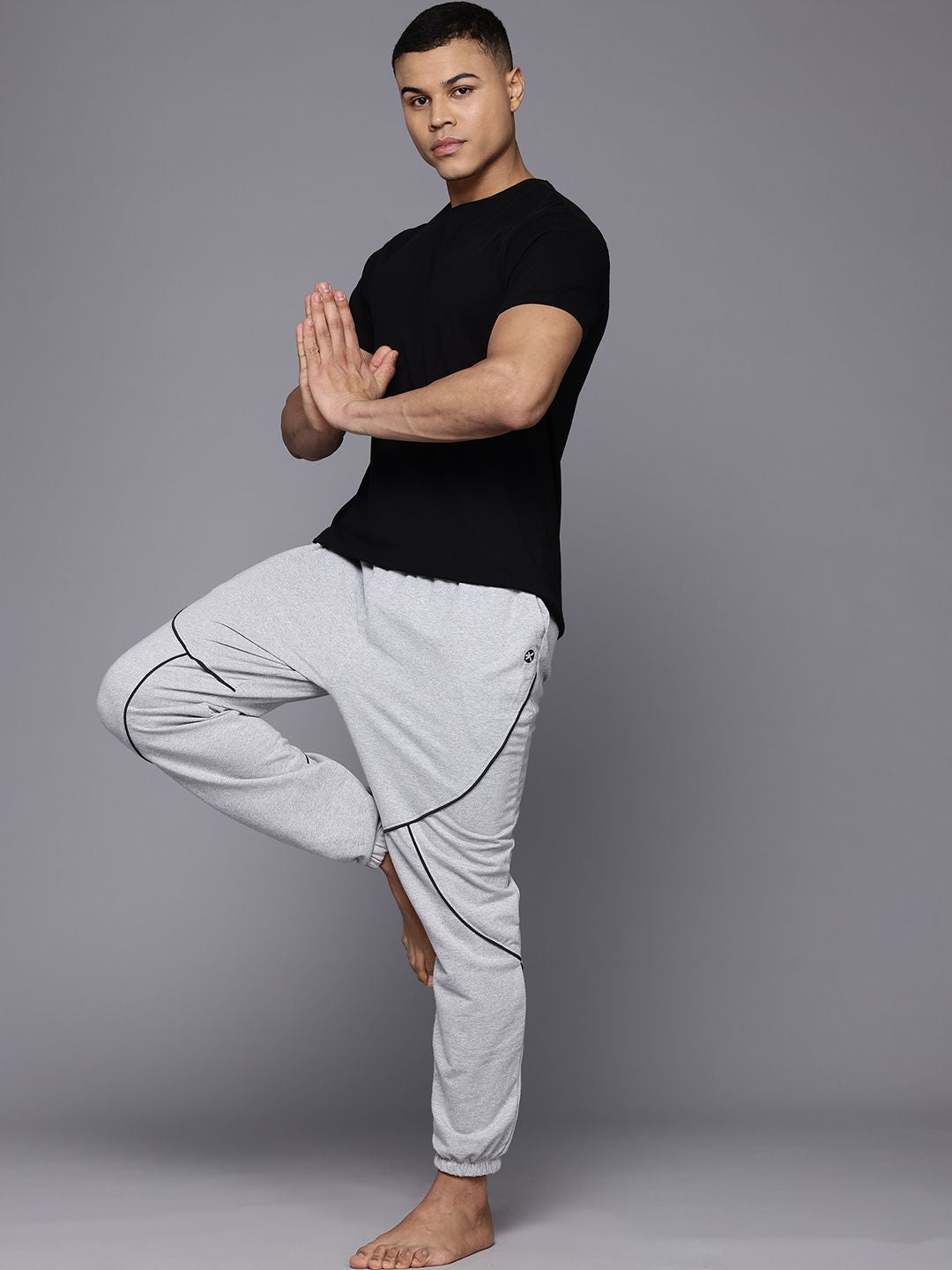HRX by Hrithik Roshan Men Taping Detail Yoga Joggers