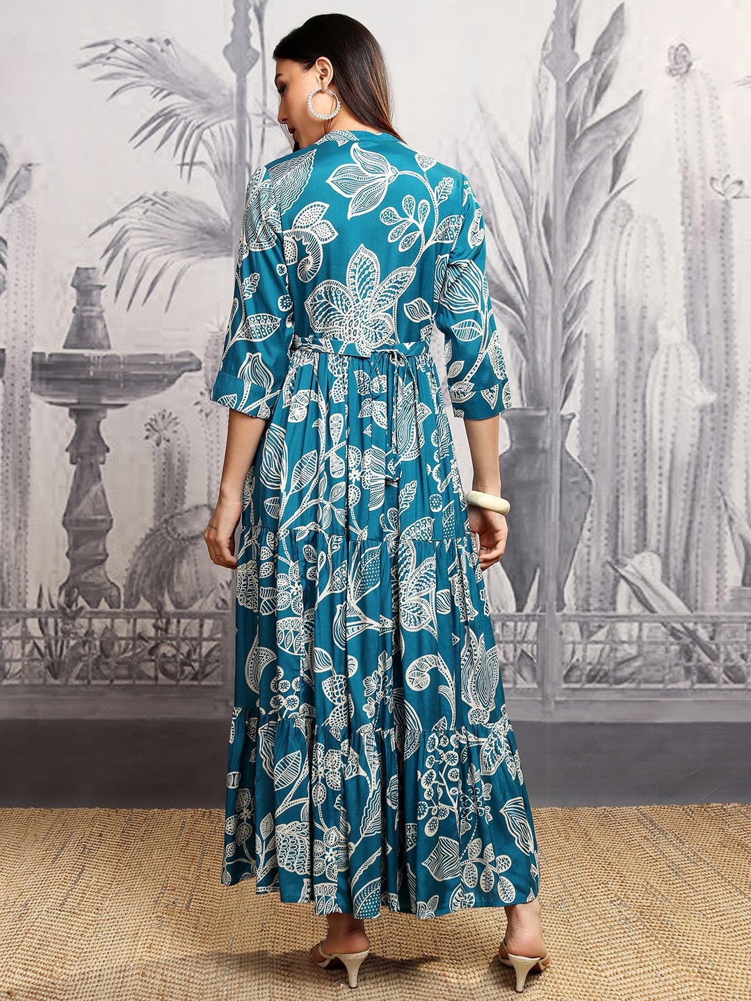Vishudh Floral Print Maxi Dress