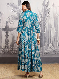 Vishudh Floral Print Maxi Dress