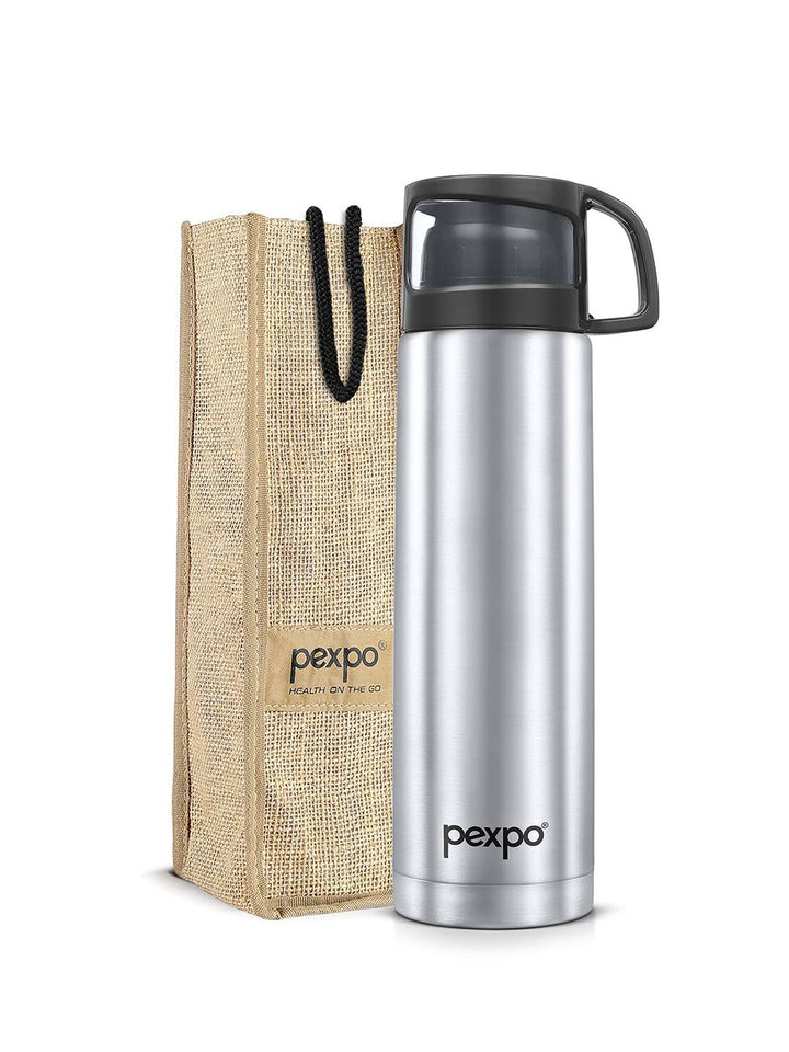 Pexpo Fererro Silver-Toned ISI Certified Thermosteel Hot flask Insulated Water Bottle 1L