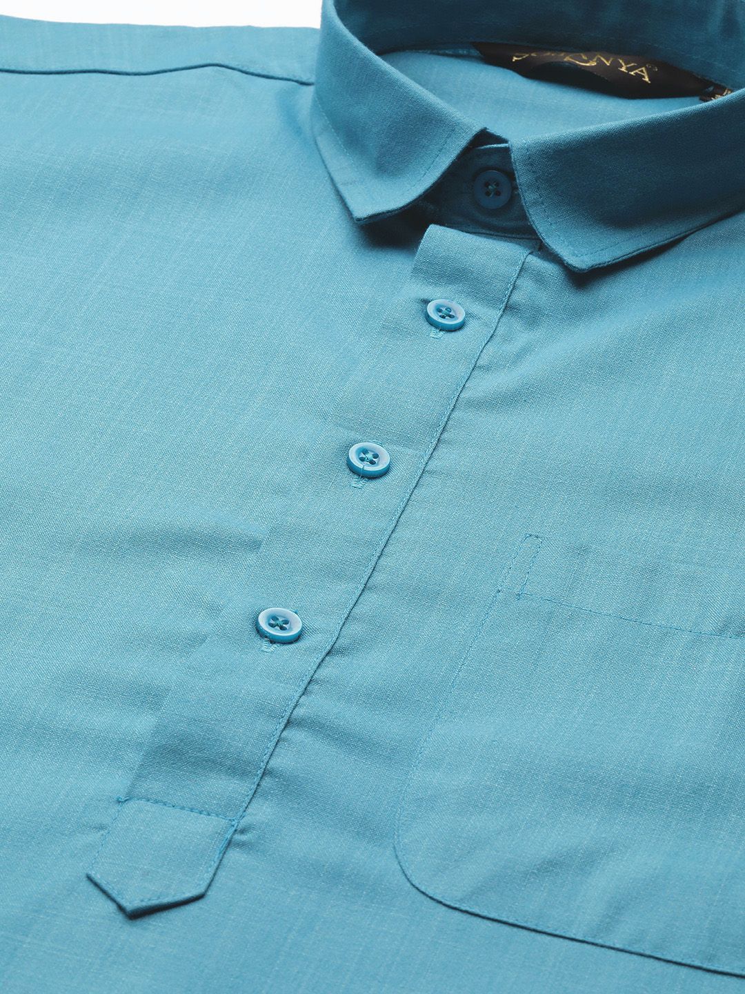 SOJANYA Men Blue Solid Pathani Kurta